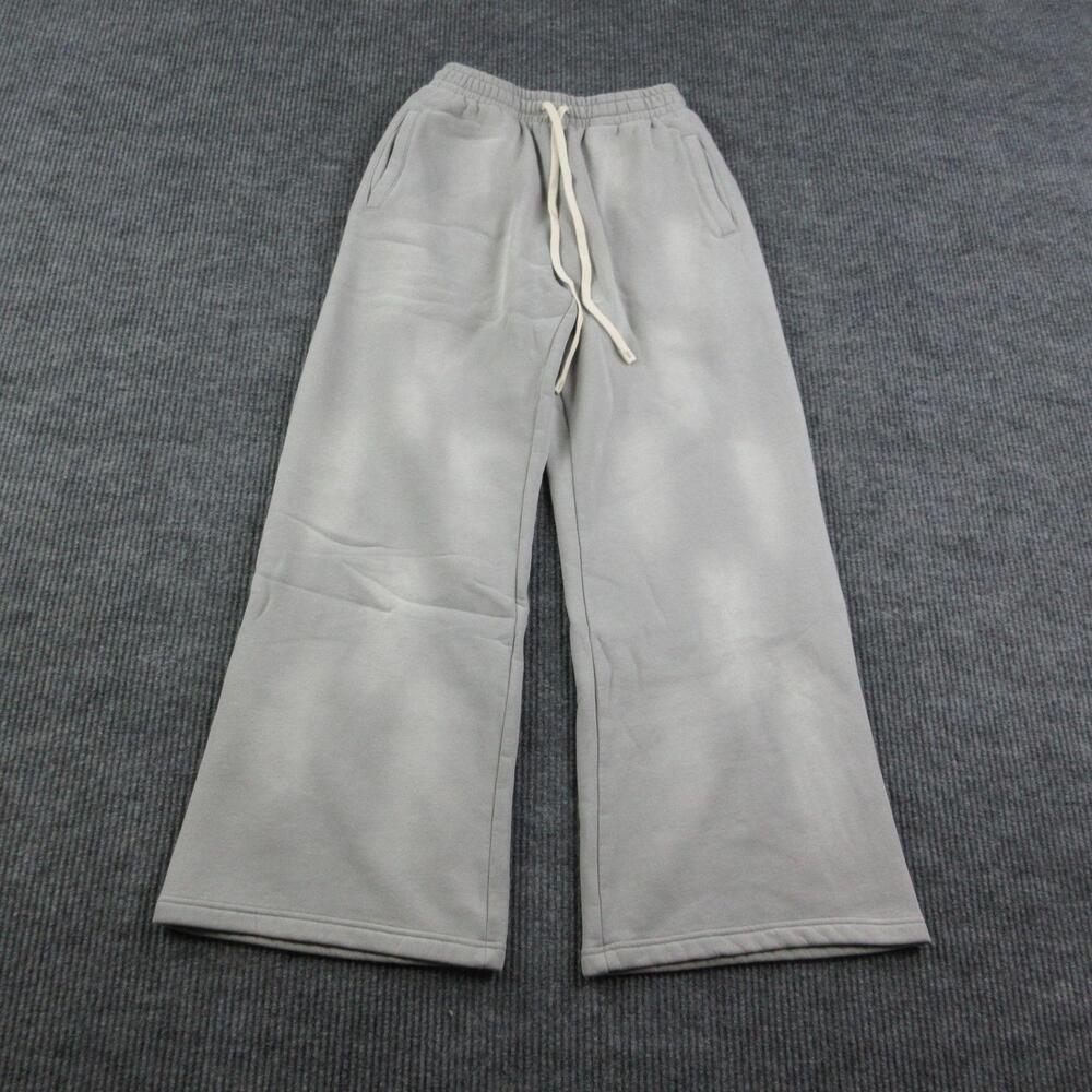 Barcline Pants Womens L Gray Sweatpants Relaxed Fleece Drawstring 26x30.5* NWOT
